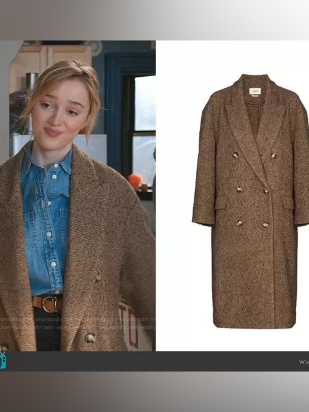 ISABEL MARANT brown ojima coat SZ 34